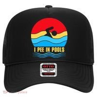 I Pee In Pools Funny Swimmer Coach Player Hat thumb 0
