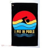 I Pee In Pools Funny Swimmer Coach Player Golf Towel thumb 0