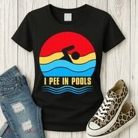 I Pee In Pools Funny Swimmer Coach Player Women's T-Shirt thumb 3