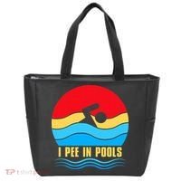 I Pee In Pools Funny Swimmer Coach Player Tote Bag thumb 0