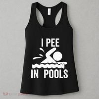 I Pee In Pools Swimming Swim Vacation I Pee In Pools Women's Tank Top thumb 3