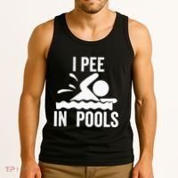 I Pee In Pools Swimming Swim Vacation I Pee In Pools Tank Top thumb 3