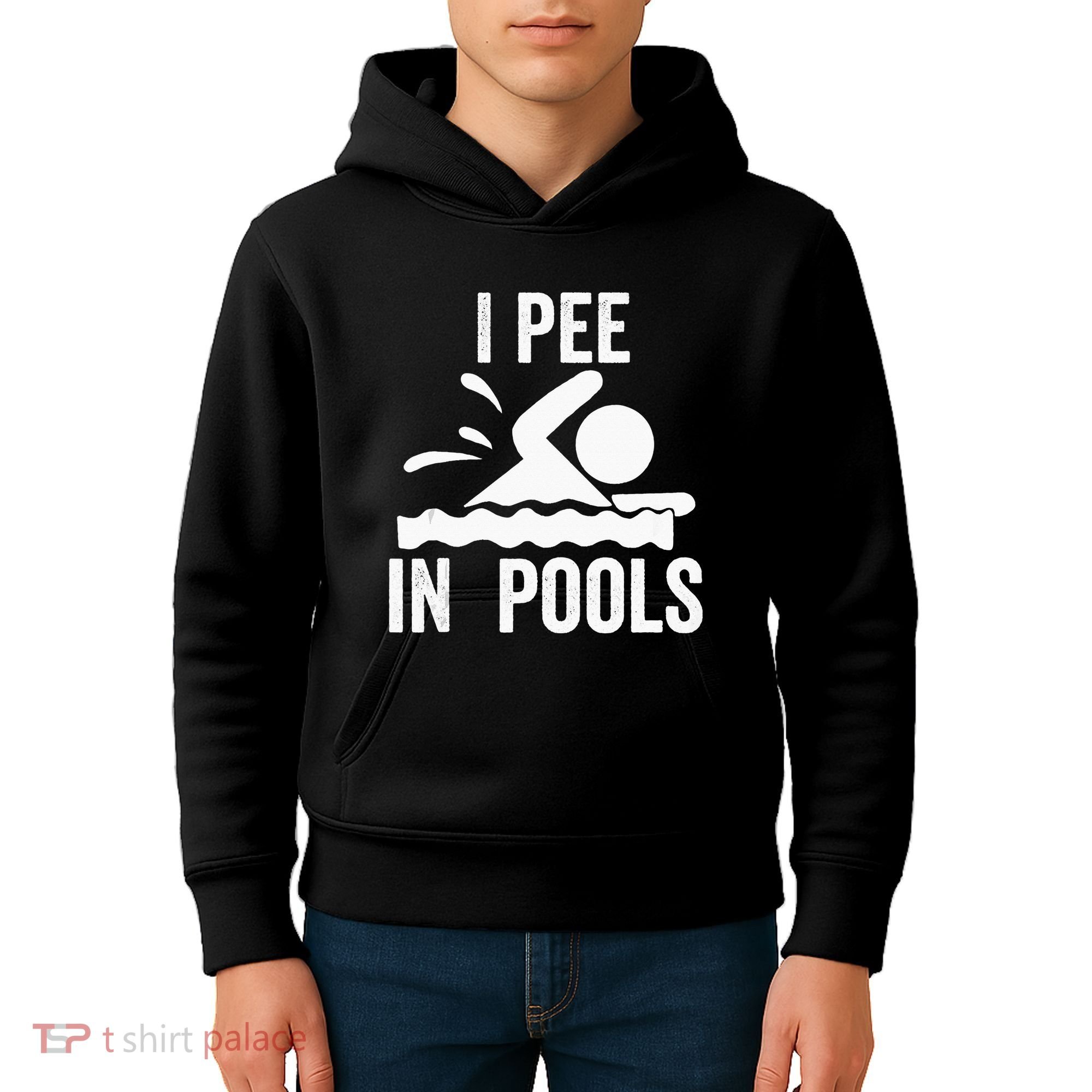 I Pee In Pools Swimming Swim Vacation I Pee In Pools Kids Hoodie