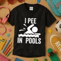 I Pee In Pools Swimming Swim Vacation I Pee In Pools Kids T-Shirt thumb 3