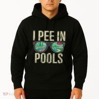 I Pee In Pools Summer Vacation Glasses Funny Hoodie thumb 2