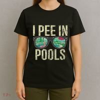 I Pee In Pools Summer Vacation Glasses Funny T-Shirt thumb 4