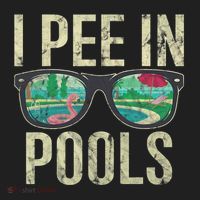 I Pee In Pools Summer Vacation Glasses Funny Beanie thumb 2