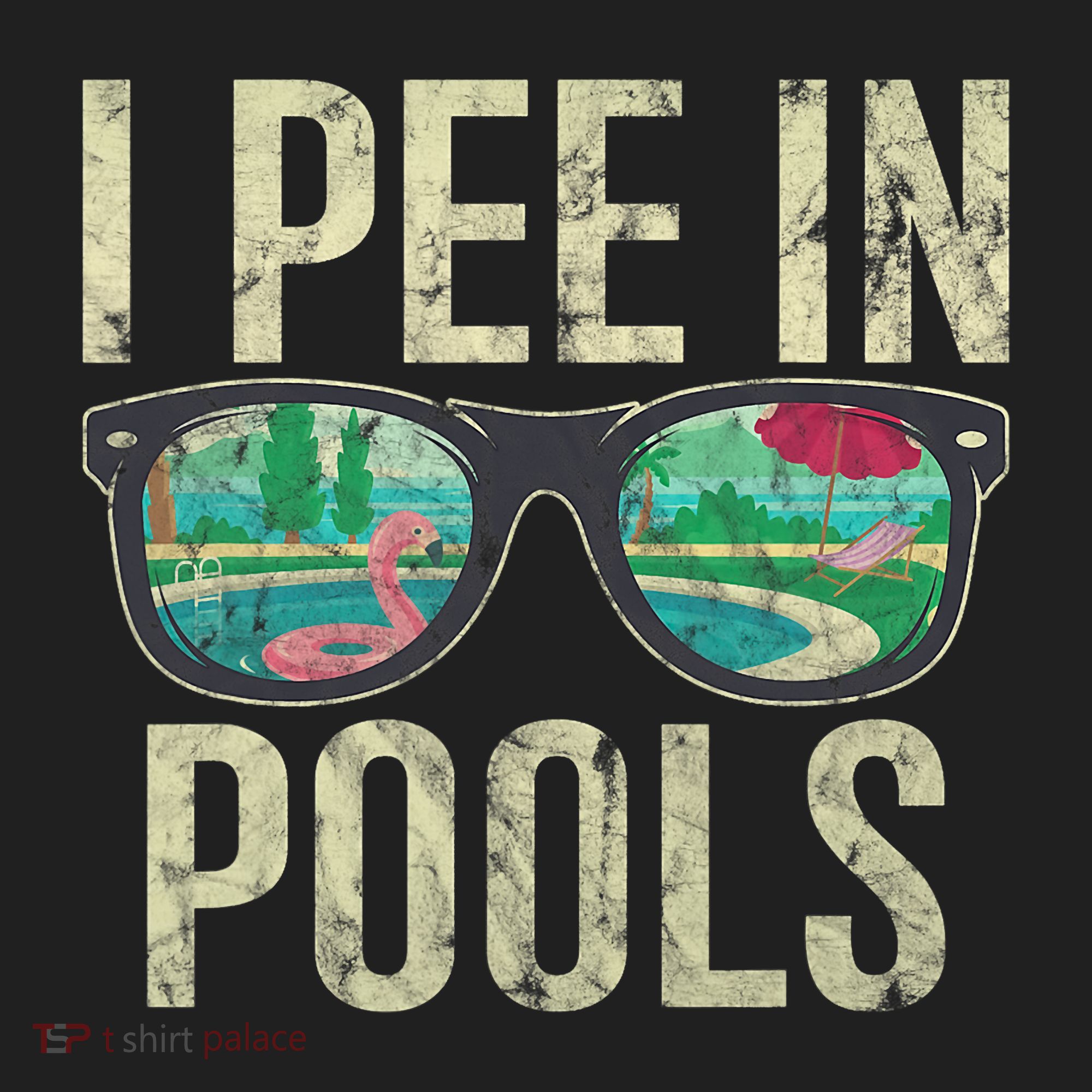 I Pee In Pools Summer Vacation Glasses Funny Beanie