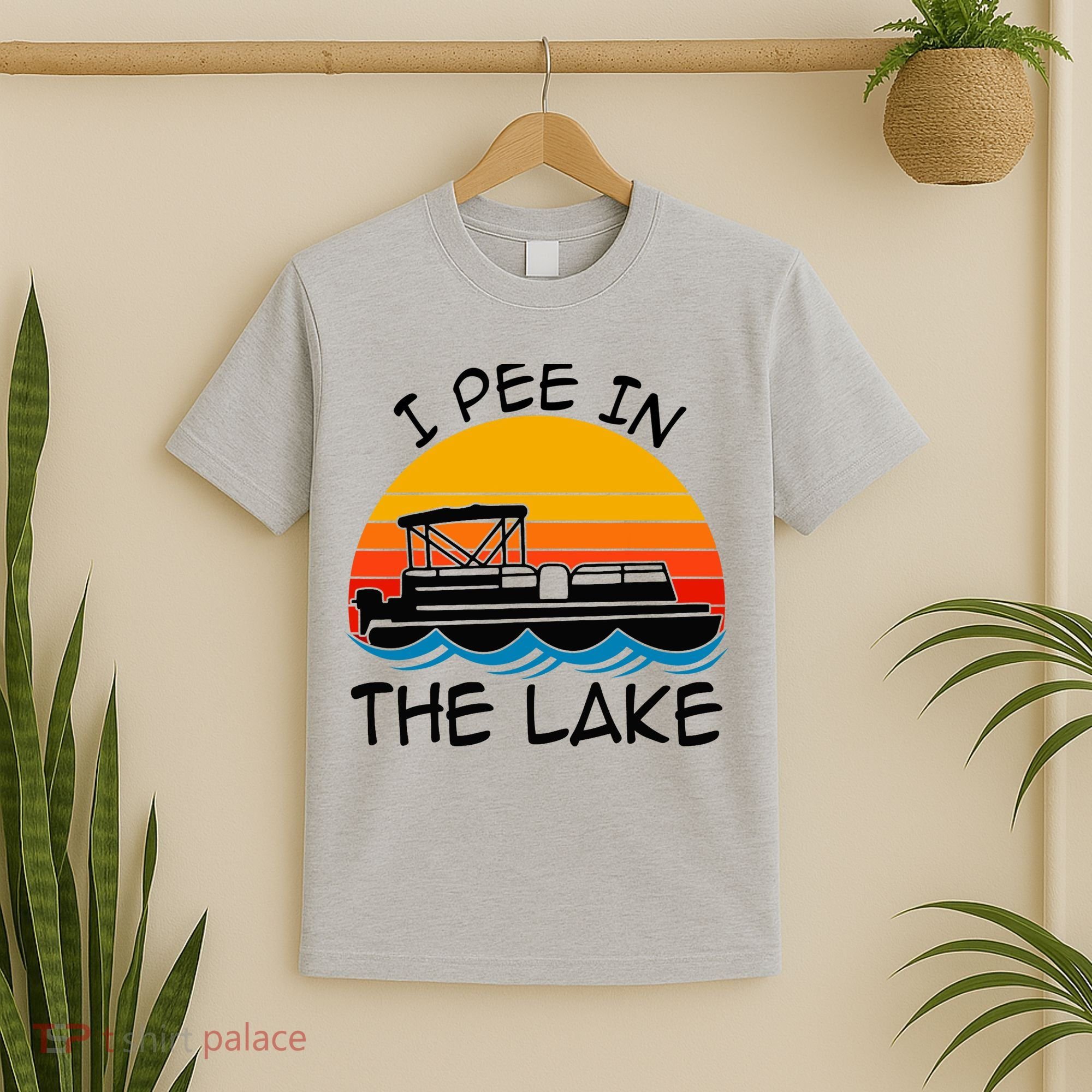 I pee in the lake vintage boating pontoon T-Shirt