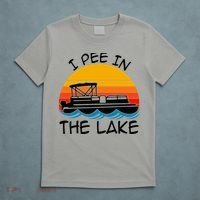 I pee in the lake vintage boating pontoon T-Shirt thumb 5