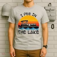 I pee in the lake vintage boating pontoon T-Shirt thumb 6
