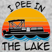 I pee in the lake vintage boating pontoon T-Shirt thumb 7