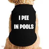 I Pee In Pools Doggie Tank thumb 0
