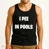 I Pee In Pools Tank Top thumb 3