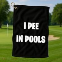 I Pee In Pools Golf Towel thumb 1