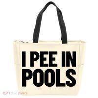 I Pee In Pools Funny Vacation Humor Swimming I Pee In Pools Tote Bag thumb 0