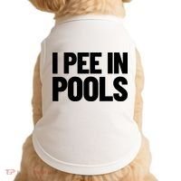 I Pee In Pools Funny Vacation Humor Swimming I Pee In Pools Doggie Tank thumb 0