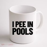 I Pee In Pools Funny Vacation Humor Swimming I Pee In Pools Coffee Mug thumb 1