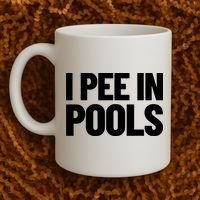 I Pee In Pools Funny Vacation Humor Swimming I Pee In Pools Coffee Mug thumb 2