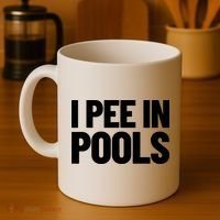 I Pee In Pools Funny Vacation Humor Swimming I Pee In Pools Coffee Mug thumb 4