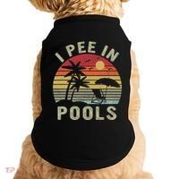 I Pee In Pools Sarcastic Sayings For Pools Lovers Retro Doggie Tank thumb 0