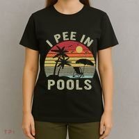 I Pee In Pools Sarcastic Sayings For Pools Lovers Retro T-Shirt thumb 4