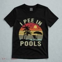I Pee In Pools Sarcastic Sayings For Pools Lovers Retro T-Shirt thumb 5