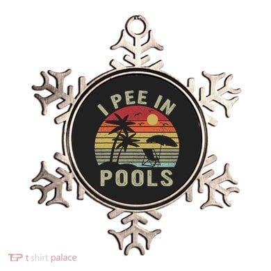 I Pee In Pools Sarcastic Sayings For Pools Lovers Retro Ornament