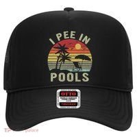 I Pee In Pools Sarcastic Sayings For Pools Lovers Retro Hat thumb 0