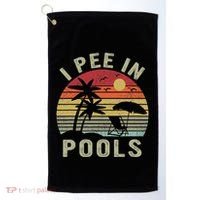 I Pee In Pools Sarcastic Sayings For Pools Lovers Retro Golf Towel thumb 0
