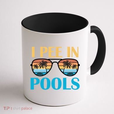 I Pee In Pools Funny Jokes Sarcastic Sayings Coffee Mug back