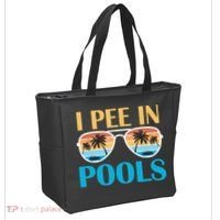 I Pee In Pools Funny Jokes Sarcastic Sayings Tote Bag thumb 2