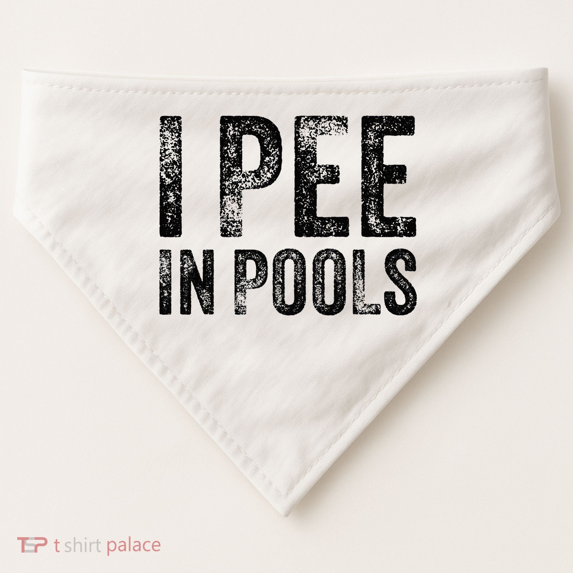 I Pee In Pools Funny Quote Saying Summer Vacation Party USA-Made Doggie Bandana