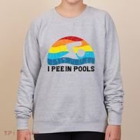I Pee In Pools Funny Swimmer Swimming Coach Player Women's Sweatshirt thumb 0