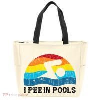 I Pee In Pools Funny Swimmer Swimming Coach Player Tote Bag thumb 0