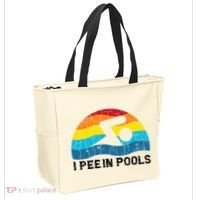 I Pee In Pools Funny Swimmer Swimming Coach Player Tote Bag thumb 2