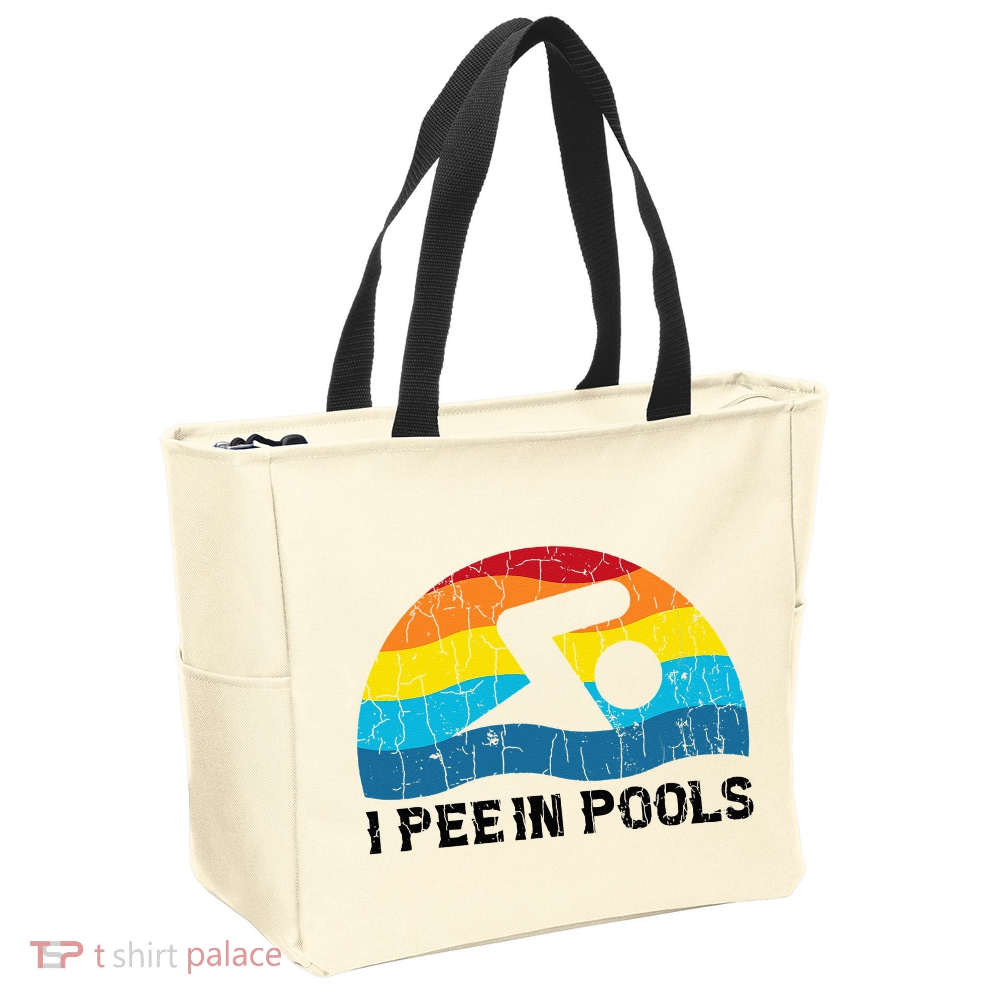 I Pee In Pools Funny Swimmer Swimming Coach Player Tote Bag