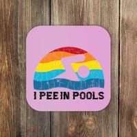 I Pee In Pools Funny Swimmer Swimming Coach Player Coaster thumb 0