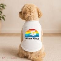 I Pee In Pools Funny Swimmer Swimming Coach Player Doggie Tank thumb 2