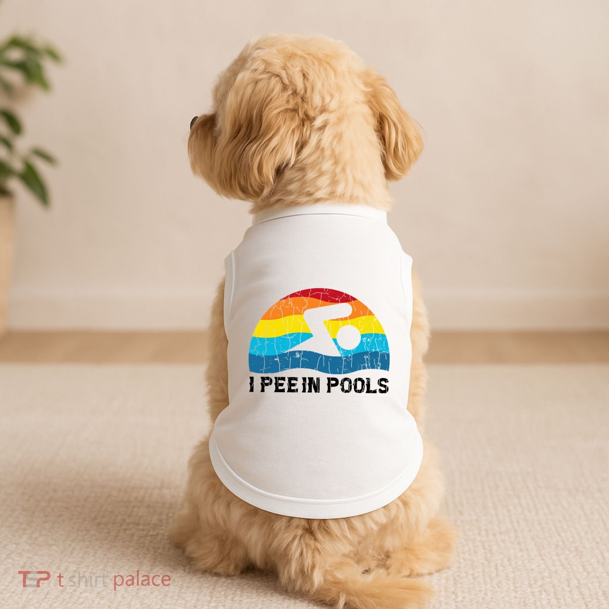 I Pee In Pools Funny Swimmer Swimming Coach Player Doggie Tank