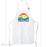 I Pee In Pools Funny Swimmer Swimming Coach Player Apron thumb 0