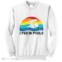 I Pee In Pools Funny Swimmer Swimming Coach Player Sweatshirt thumb 0
