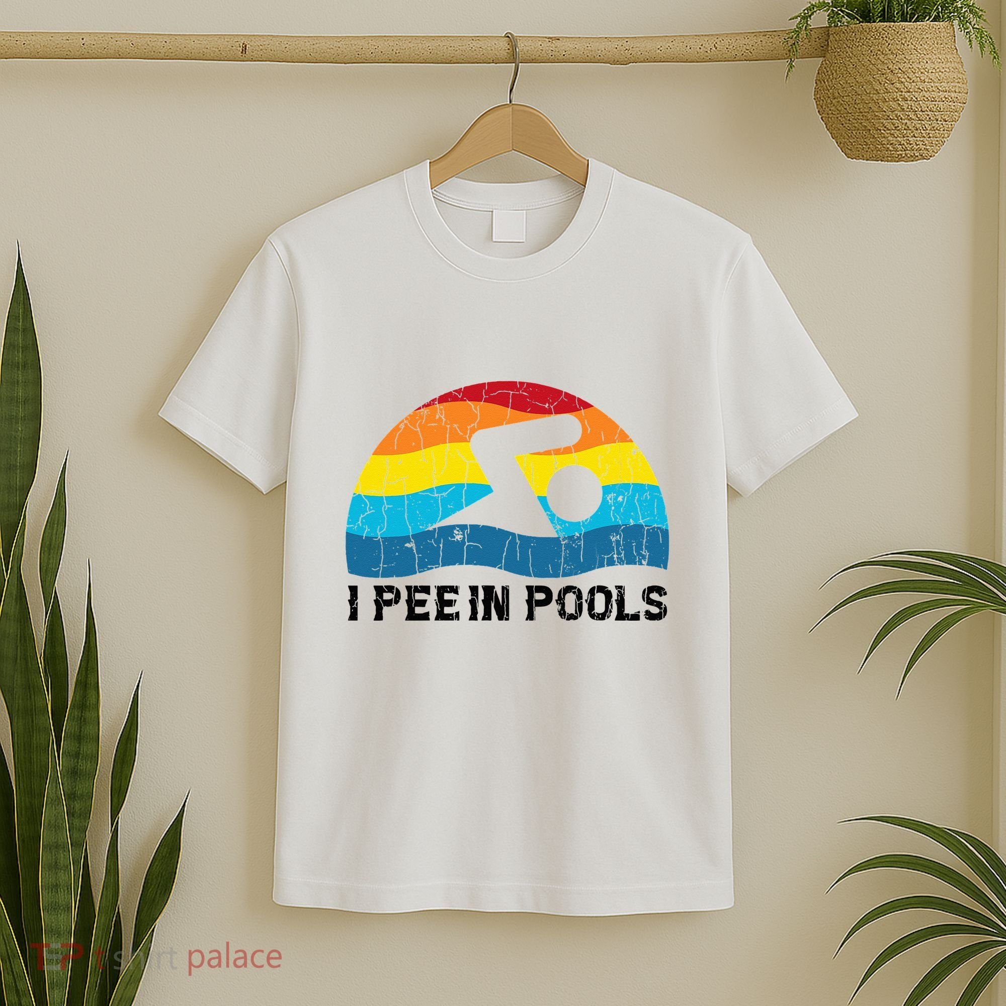 I Pee In Pools Funny Swimmer Swimming Coach Player T-Shirt