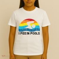 I Pee In Pools Funny Swimmer Swimming Coach Player T-Shirt thumb 4