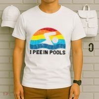 I Pee In Pools Funny Swimmer Swimming Coach Player T-Shirt thumb 6