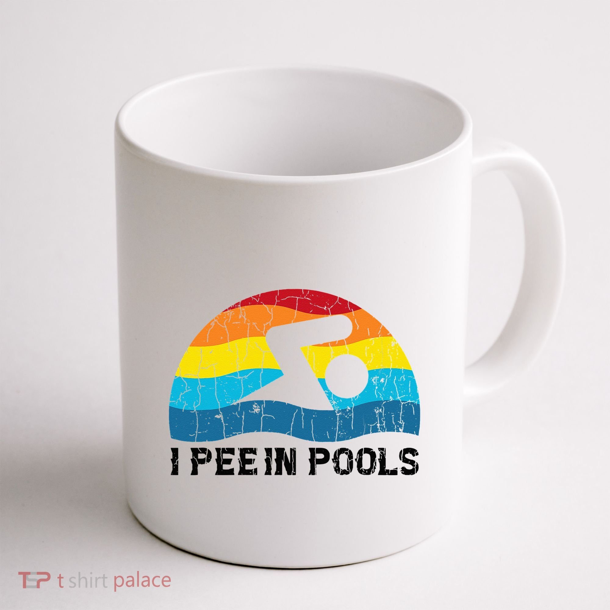 I Pee In Pools Funny Swimmer Swimming Coach Player Coffee Mug