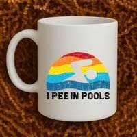 I Pee In Pools Funny Swimmer Swimming Coach Player Coffee Mug thumb 2