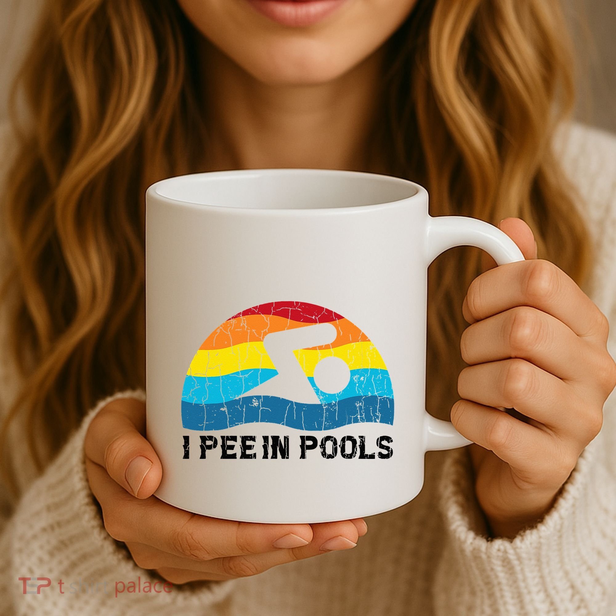 I Pee In Pools Funny Swimmer Swimming Coach Player Coffee Mug