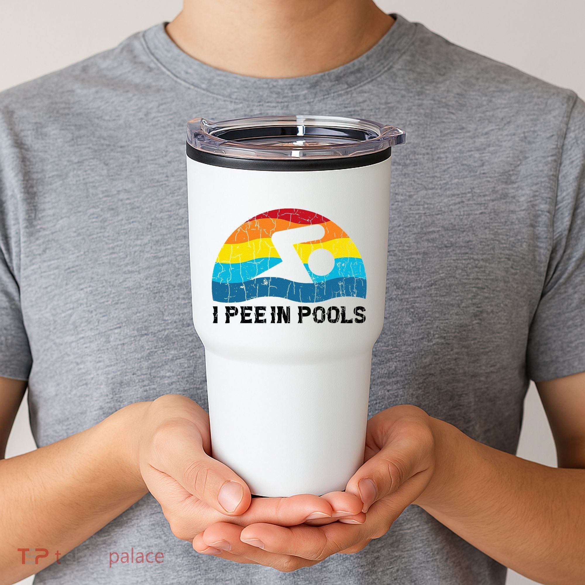 I Pee In Pools Funny Swimmer Swimming Coach Player Tumbler