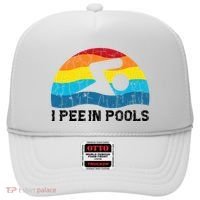 I Pee In Pools Funny Swimmer Swimming Coach Player Hat thumb 0